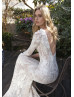 One Shoulder Lace Glimmering Beading Wedding Dress